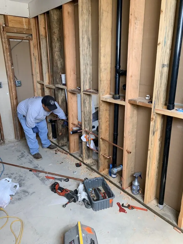 Commercial rough-in plumbing for Gas Line Repair in Merced